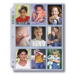 3-Hole Photo Page 10ct Pack for 2  x 3  Prints (Wallet Size)