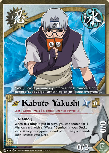 Kabuto Yakushi - N-615 - Rare - 1st Edition - Naruto CCG Singles