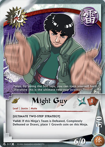 Might Guy - N-317 - Common - 1st Edition - Naruto CCG Singles