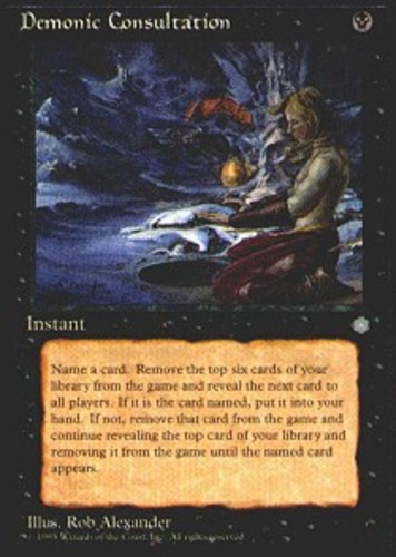 MTG Demonic Consultation [ICE] 4枚セット 1x Demonic Consultation Moderate Play, English Ice Age MTG Magic