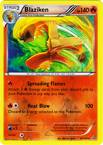 Blaziken - 28/160 - Holo Rare - Reverse Holo