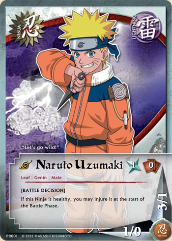 Naruto Uzumaki - PR-001 - Common- Unlimited Edition - Naruto CCG