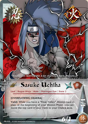 Sasuke Uchiha - PR-035 - Common - 1st Edition - Naruto CCG Singles