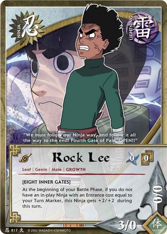 Rock Lee - N-817 - Common - 1st Edition - Naruto CCG Singles