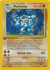 Machamp - 8/102 - Holo Rare - 1st Edition - Shadowed Edition - Base Set 2-Player Starter Deck Exclusive