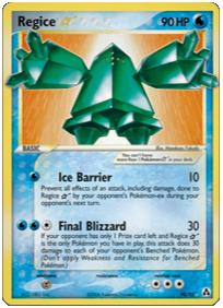 Regice ☆ - 90/92 - Shiny Rare Holo