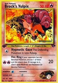 Brocks Vulpix - 37/132 - Uncommon - 1st Edition
