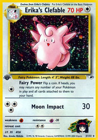 Erikas Clefable - 3/132 - Holo Rare - 1st Edition