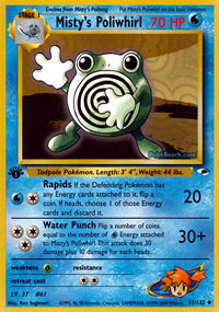 Mistys Poliwhirl - 53/132 - Uncommon - 1st Edition
