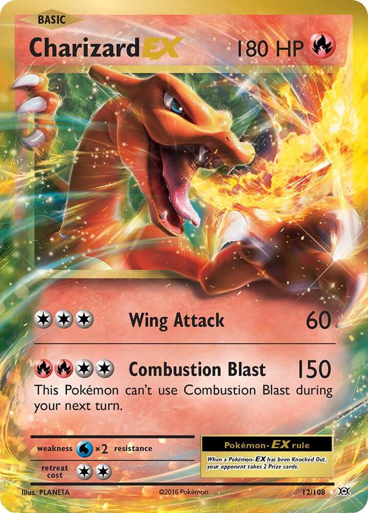 Charizard-EX - 12/108 - Holo Rare ex