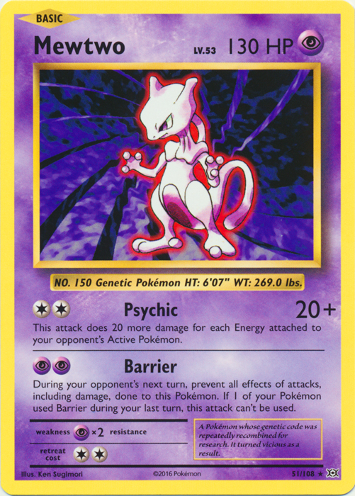 Mewtwo - 51/108 Rare