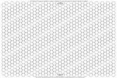Role 4 Initiative - Dice Tower - Dry Erase Battlemat Grid, 24x36, 1 inch Hexes and Squares on either side, White, with 3 markers & eraser