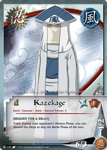 Kazekage - Rare A - N-147 - Rare - 1st Edition - Wavy Foil