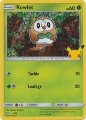 Rowlet - 7/25 - McDonald's 25th Anniversary Promo - Holo