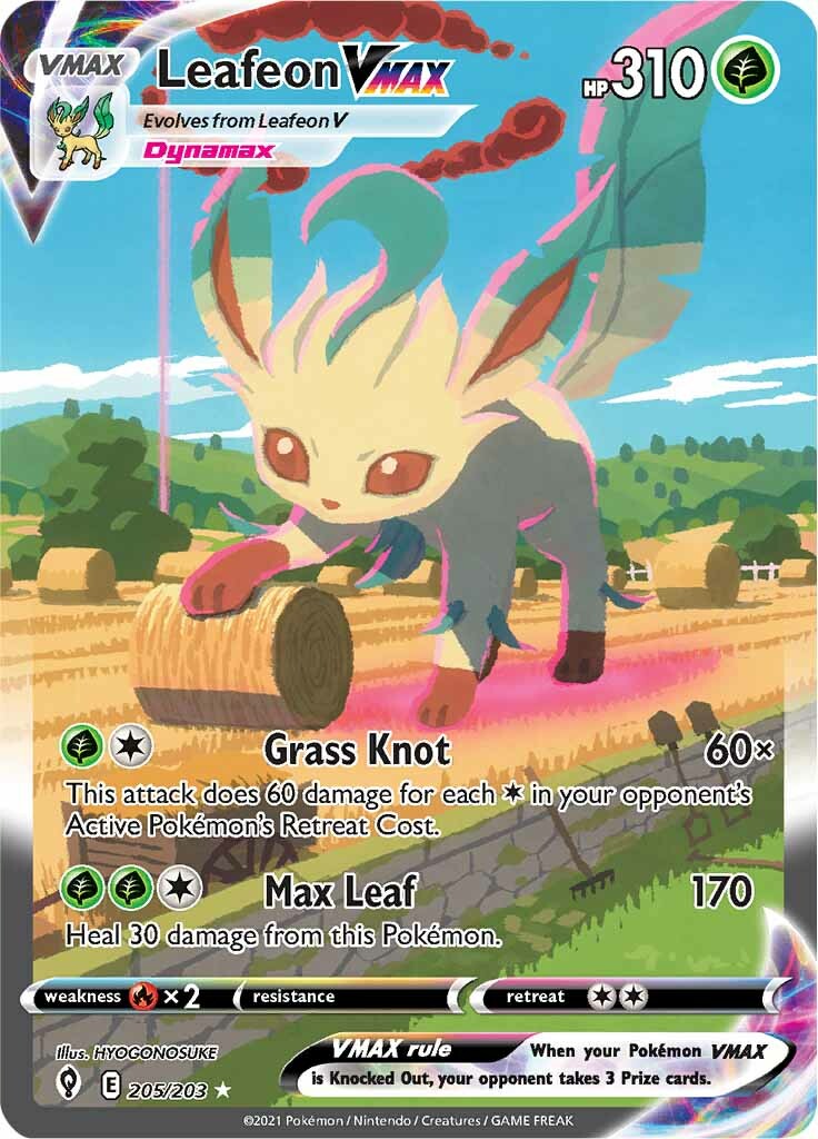 Leafeon VMAX - 205/203 - Secret Rare
