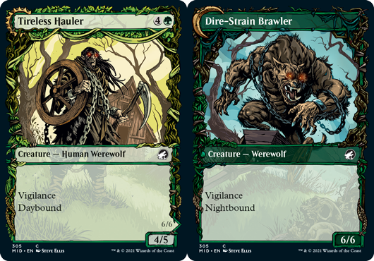 Tireless Hauler // Dire-Strain Brawler - Foil Showcase