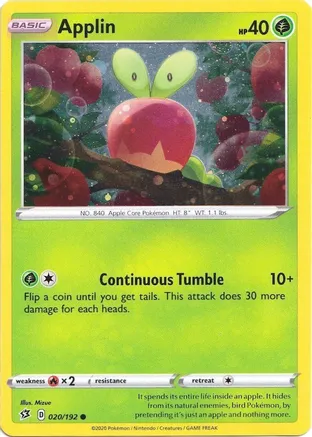Applin - 020/192 - Blister Exclusive - Cosmos Holo
