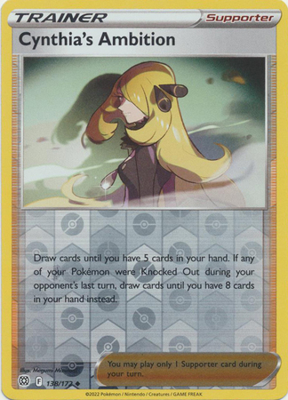 Cynthia's Ambition - 138/172 - Uncommon - Reverse Holo