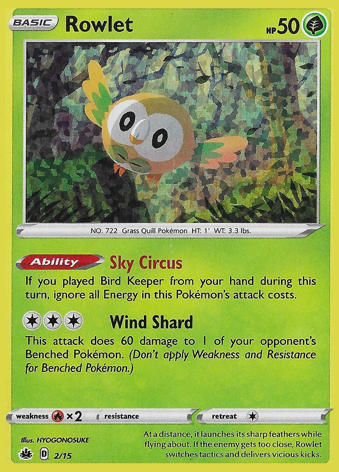 Rowlet - 2/15 - McDonald's Promos 2022 - Holo
