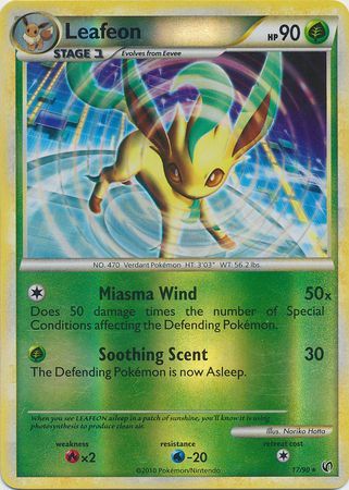 Leafeon - 17/90 - Rare - Reverse Holo