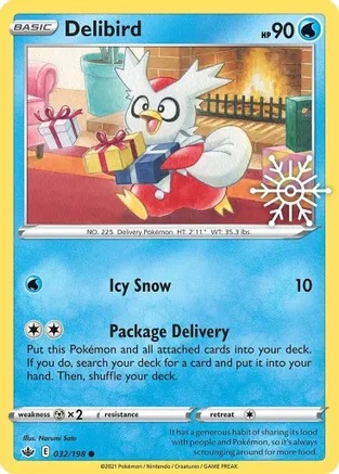 Delibird - 032/198 - Holiday Calendar Promo - Holo