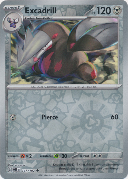 Excadrill - 147/197 - Uncommon - Reverse Holo