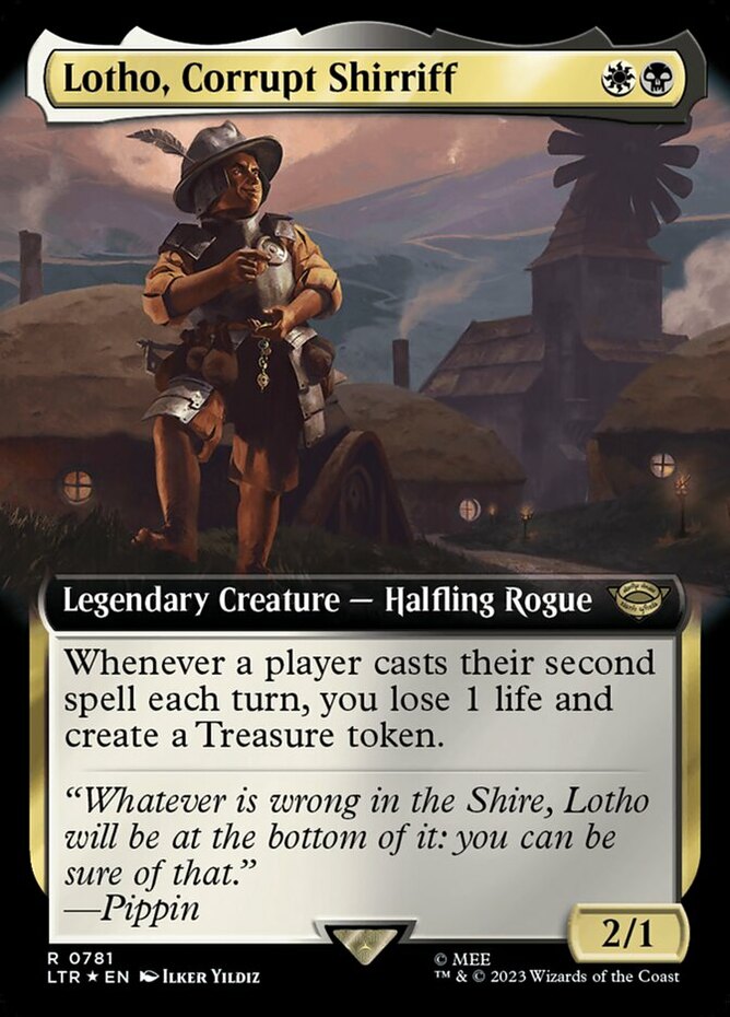 1x Lotho, Corrupt Shirriff - Surge Foil - Extended Art Near Mint