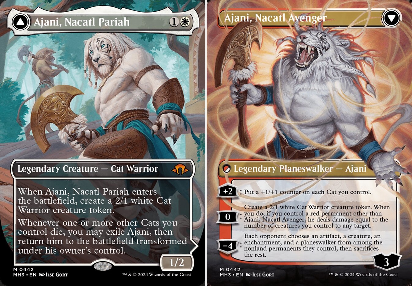 MTG Ajani, Nacatl Pariah ボーダーレス Ajani, Nacatl Pariah // Ajani, Nacatl Avenger - Foil - Borderless