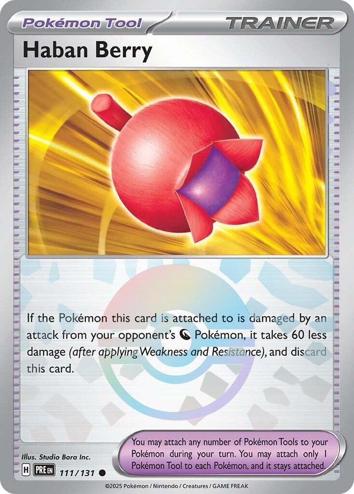 Haban Berry (Poke Ball Pattern) - 111/131 - Common - Reverse Holo