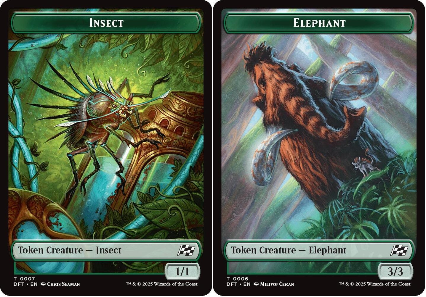 Insect // Elephant Double-Sided Token - Foil