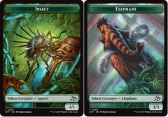 Insect // Elephant Double-Sided Token - Foil