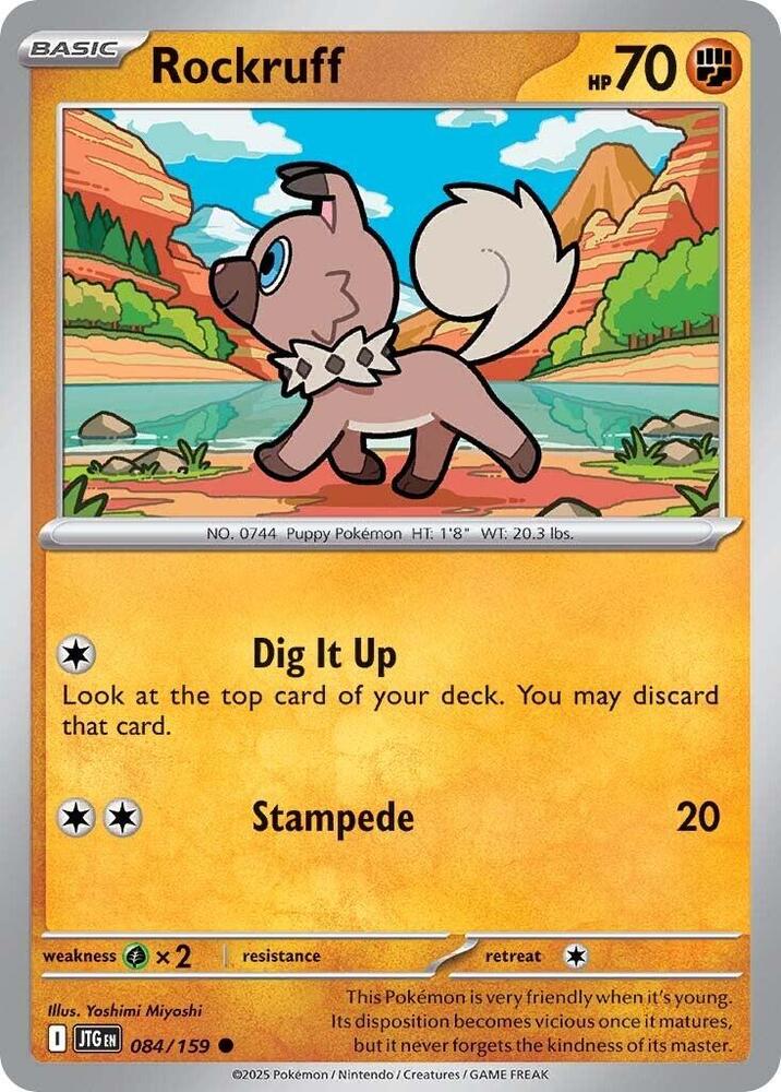 Rockruff - 084/159 - Common - Reverse Holo