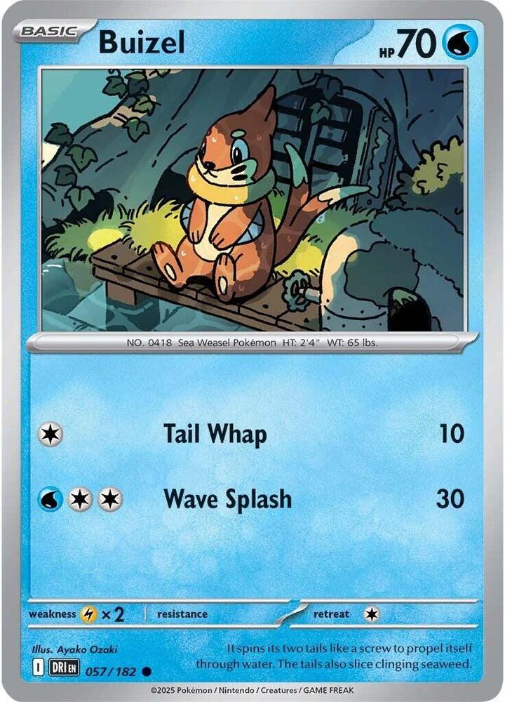 Buizel - 057/182 - Common - Reverse Holo
