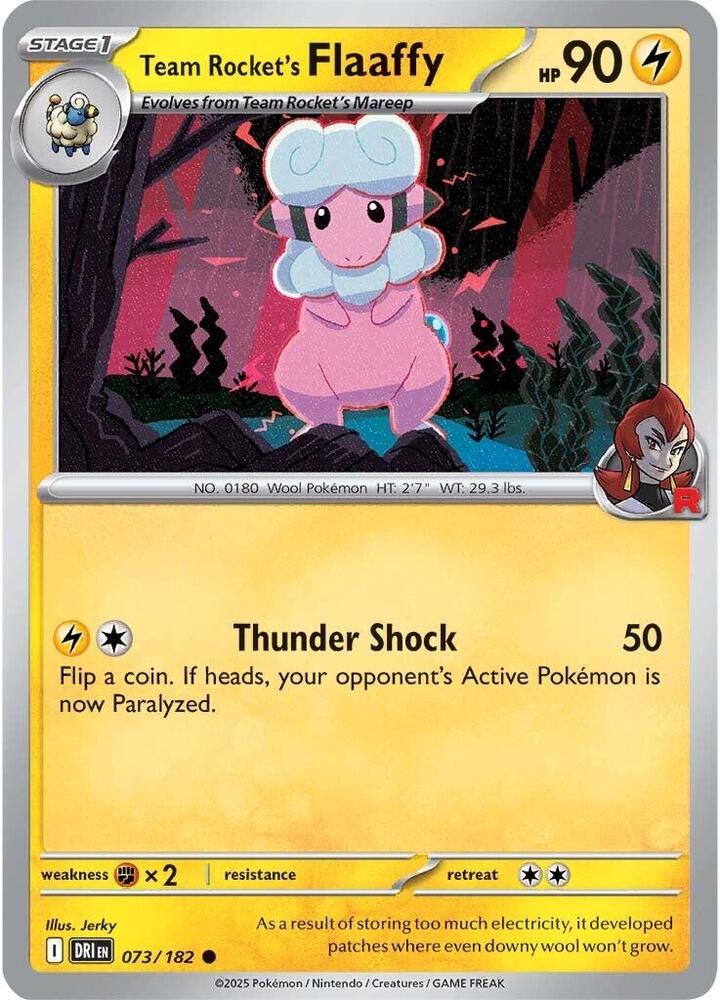 Team Rocket's Flaaffy - 073/182 - Common - Reverse Holo
