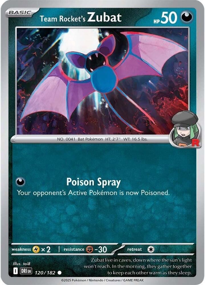 Team Rocket's Zubat - 120/182 - Common - Reverse Holo