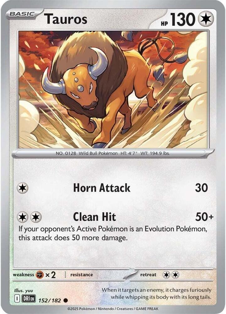 Tauros - 152/182 - Common - Reverse Holo