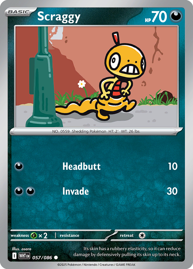 Scraggy - 057/086 - Common - Reverse Holo
