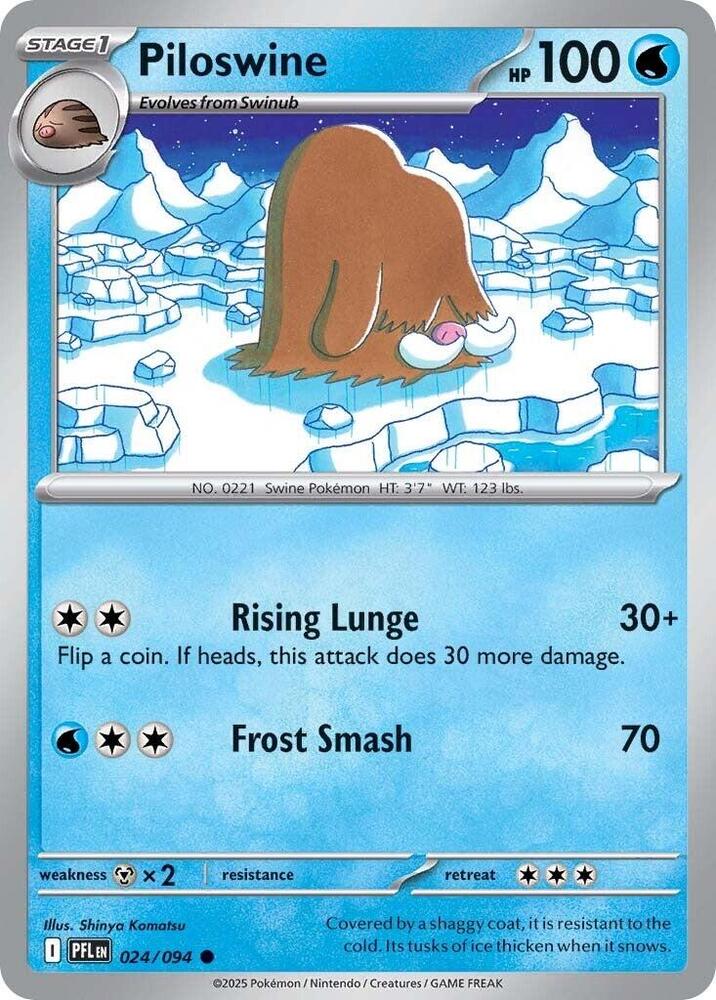 Piloswine - 024/094 - Common - Reverse Holo