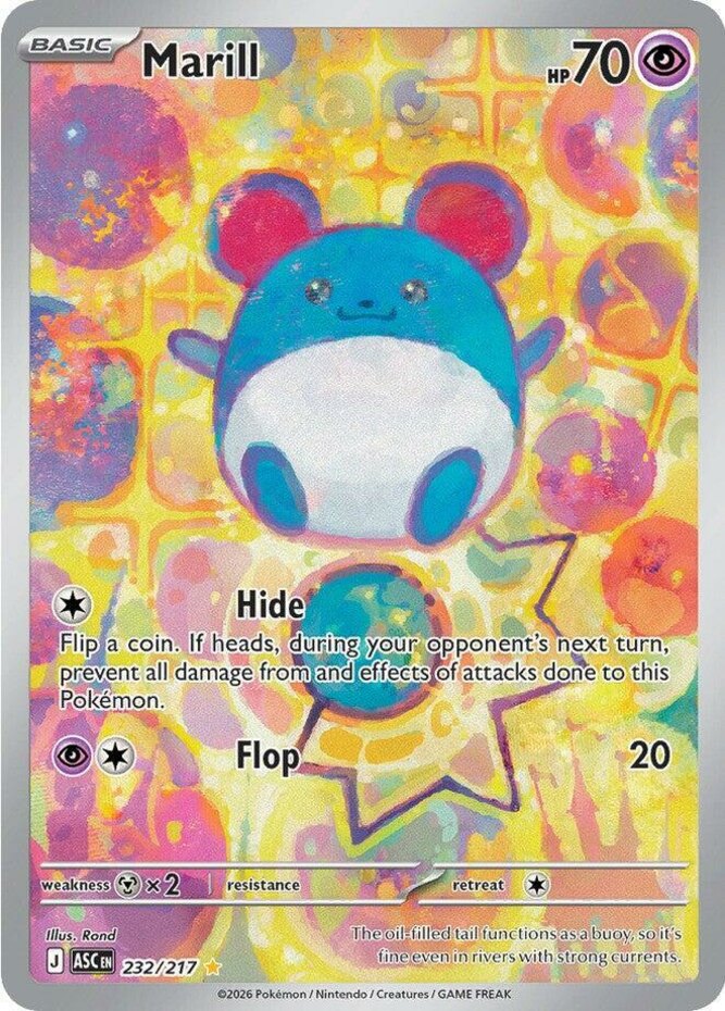 1x Marill - 232/217 - Illustration Rare NM-Mint Pokemon ME02.5