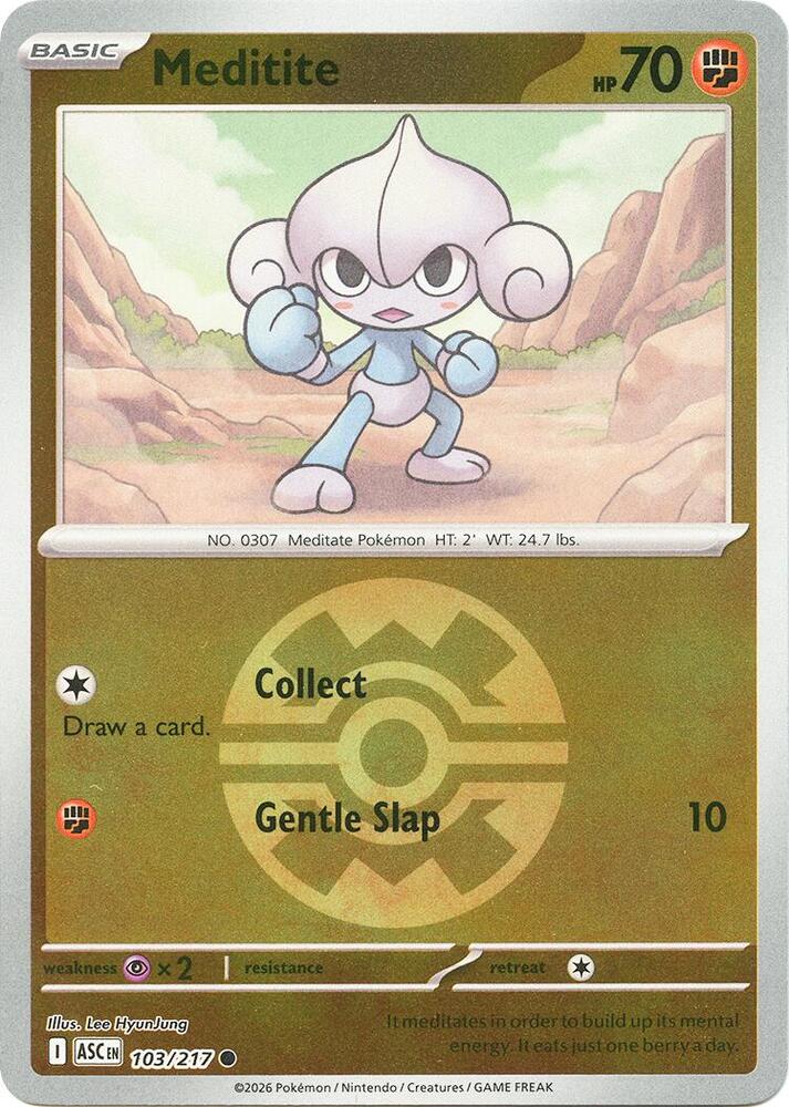 Meditite (Quick Ball) - 103/217 - Common - Reverse Holo