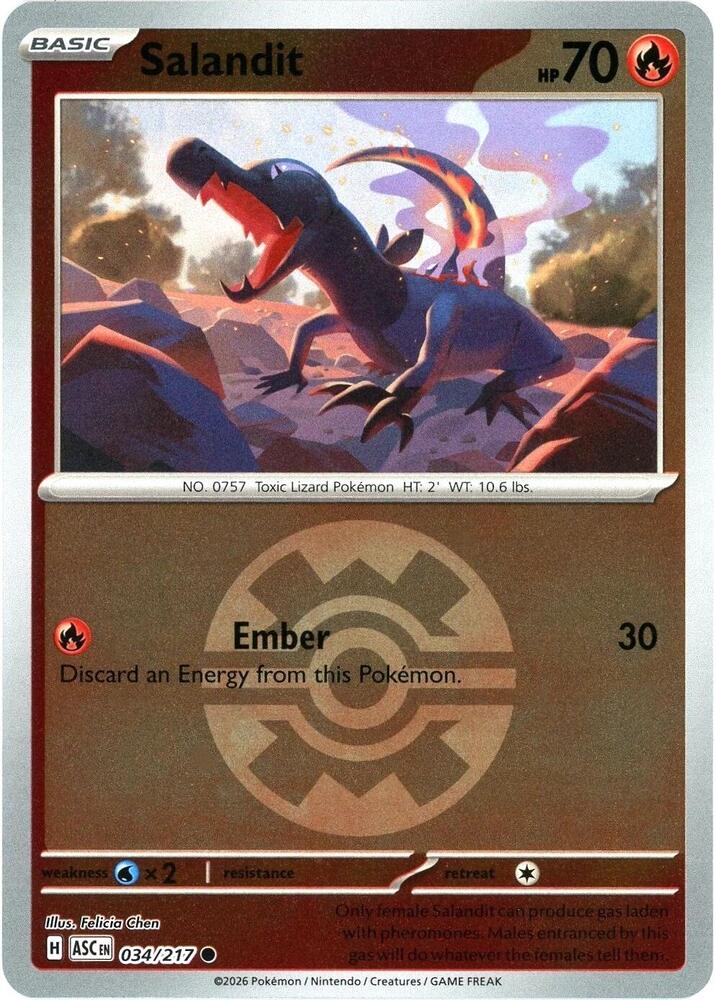 Salandit (Quick Ball) - 034/217 - Common - Reverse Holo