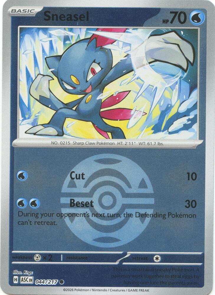 Sneasel (Dusk Ball) - 044/217 - Common - Reverse Holo