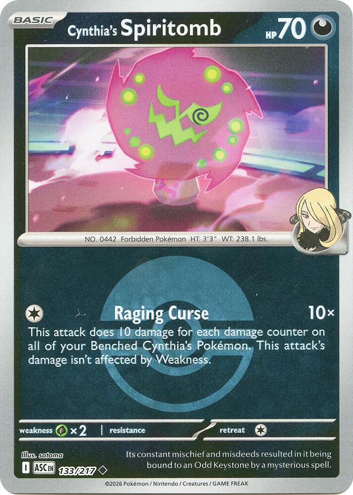 Cynthia's Spiritomb (Poke Ball) - 133/217 - Uncommon - Reverse Holo