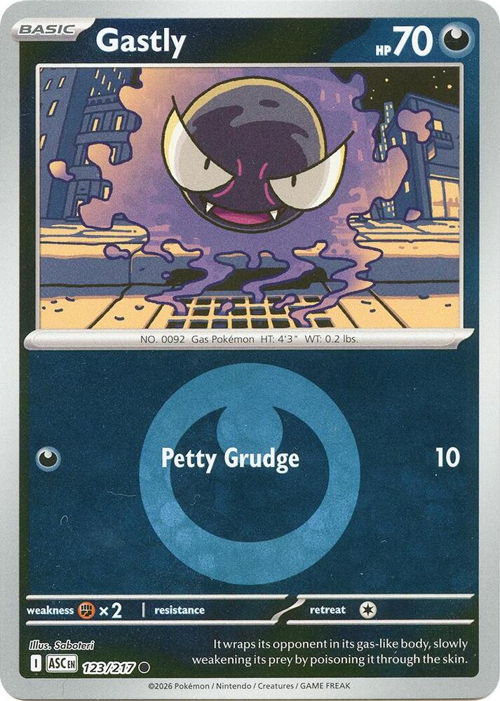 Gastly (Energy Symbol) - 123/217 - Common - Reverse Holo