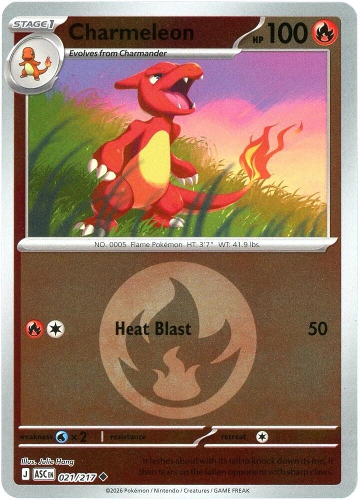 Charmeleon (Energy Symbol) - 021/217 - Uncommon - Reverse Holo