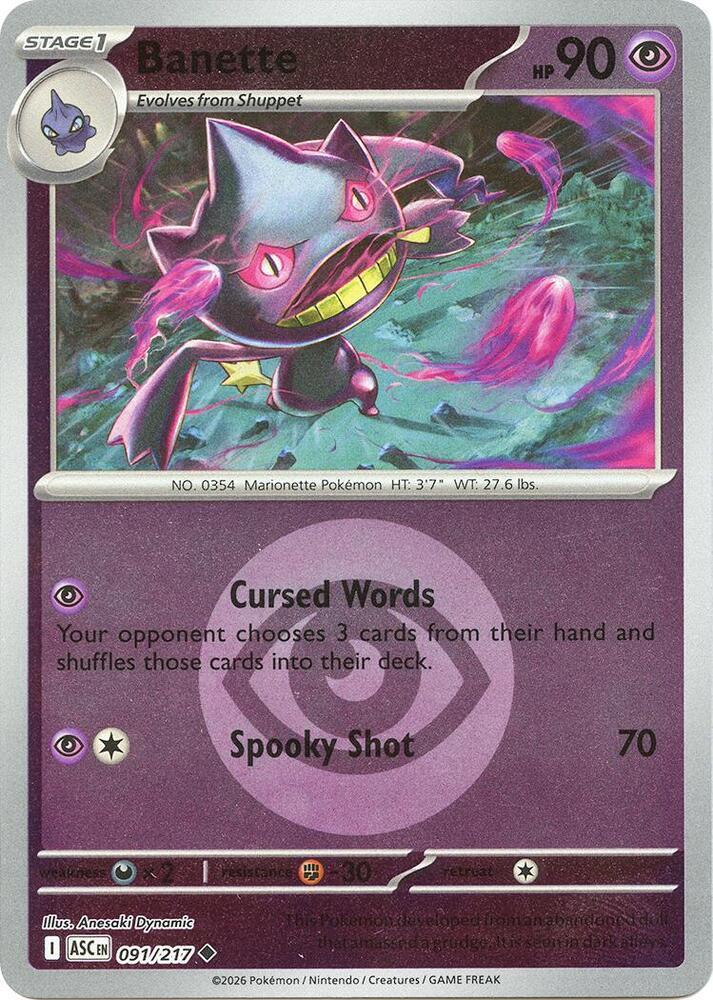 Banette (Energy Symbol) - 091/217 - Uncommon - Reverse Holo