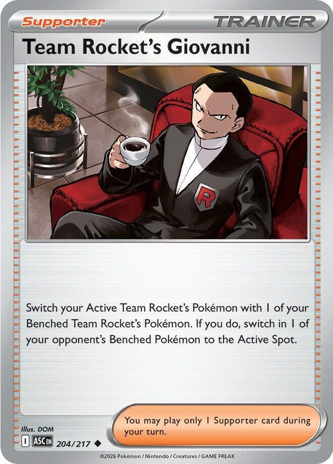 Team Rocket's Giovanni - 204/217 - Uncommon - Reverse Holo