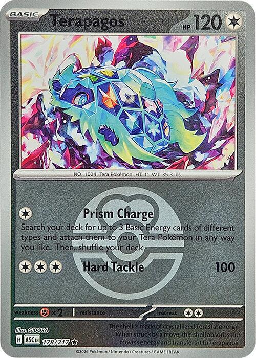Terapagos (Love Ball) - 178/217 - Rare - Reverse Holo