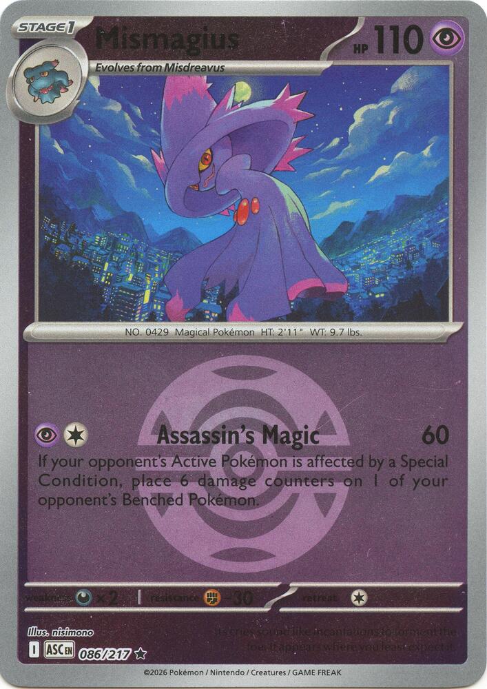 Mismagius (Dusk Ball) - 086/217 - Rare - Reverse Holo