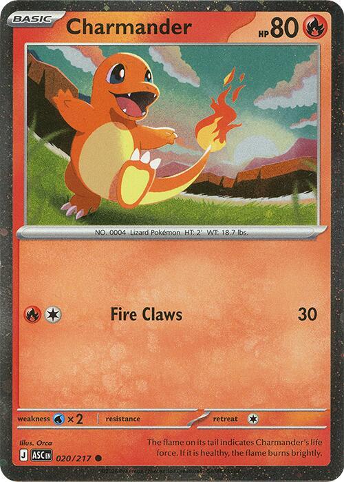 Charmander - 020/217 - Common - Cosmos Holo